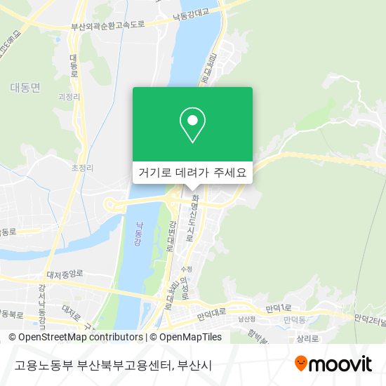 고용노동부 부산북부고용센터 지도