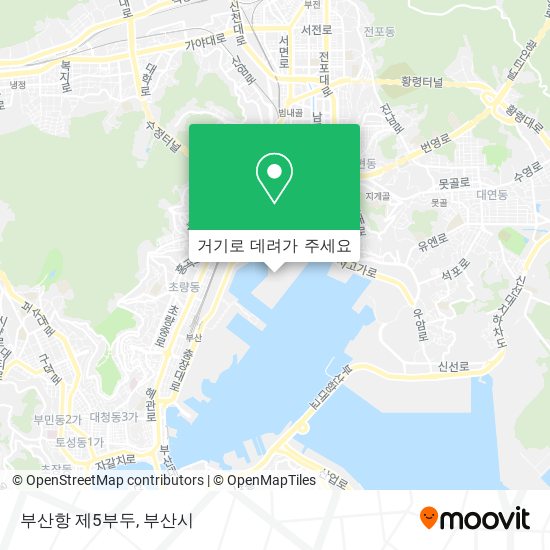 부산항 제5부두 지도