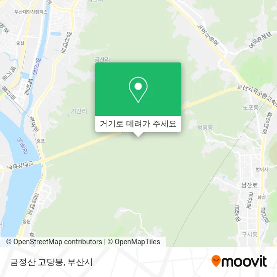 금정산 고당봉 지도