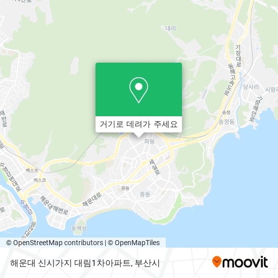 해운대 신시가지 대림1차아파트 지도