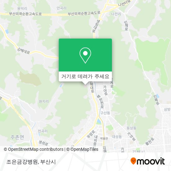 조은금강병원 지도