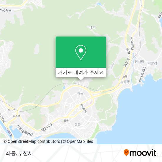 좌동 지도