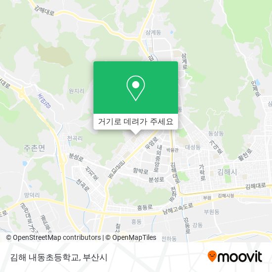 김해 내동초등학교 지도