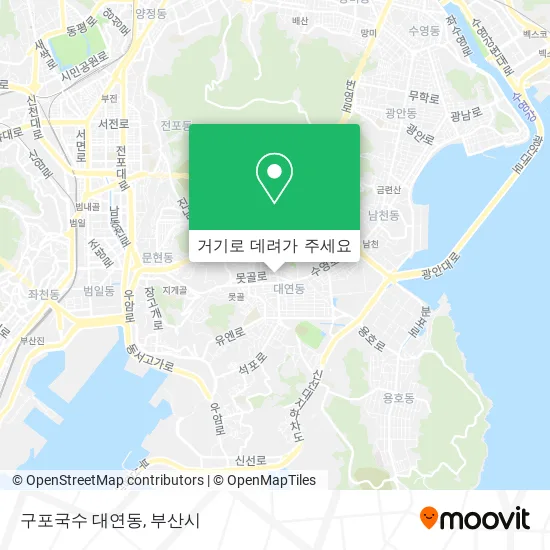 구포국수 대연동 지도