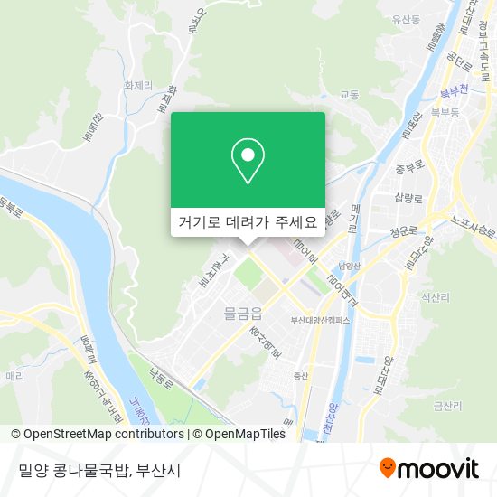 밀양 콩나물국밥 지도
