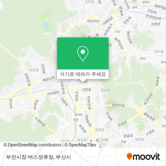 부전시장 버스정류장 지도