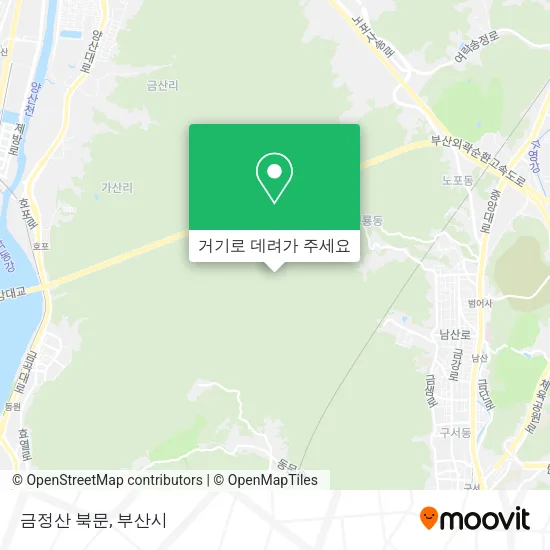금정산 북문 지도