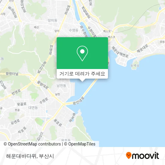 해운대바다위 지도