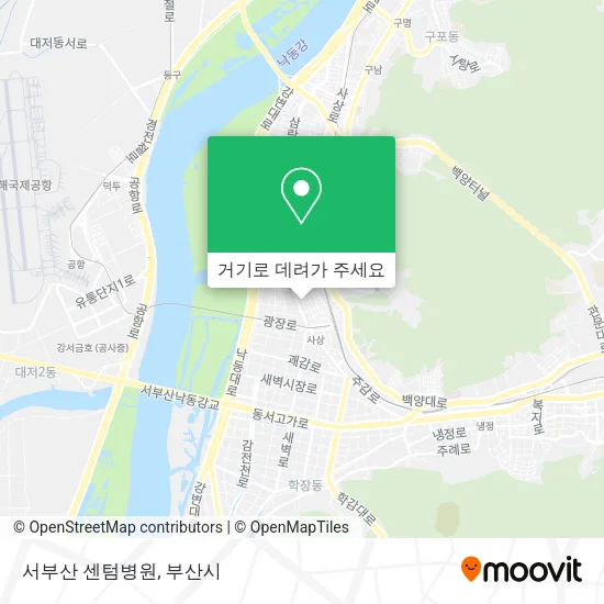 서부산 센텀병원 지도