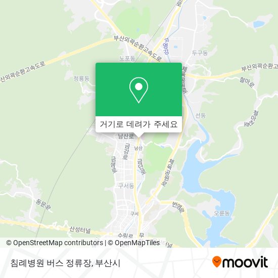 침례병원 버스 정류장 지도