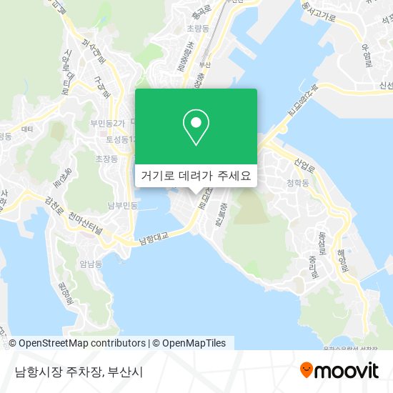 남항시장 주차장 지도