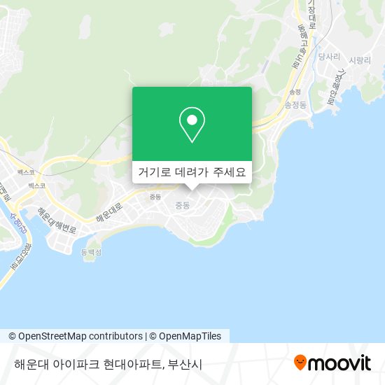 해운대 아이파크 현대아파트 지도