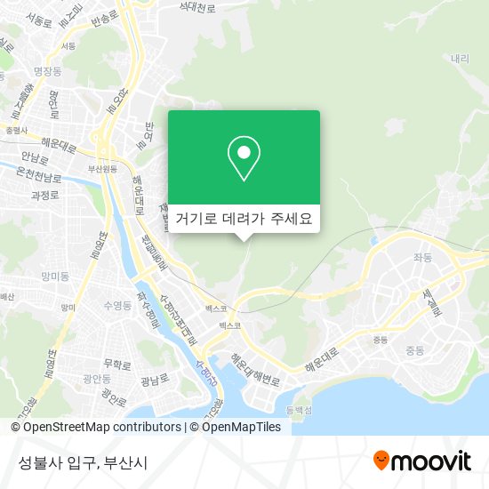 성불사 입구 지도