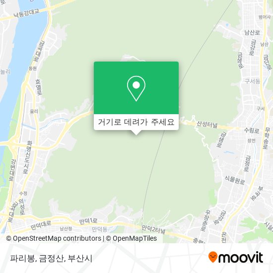 파리봉, 금정산 지도