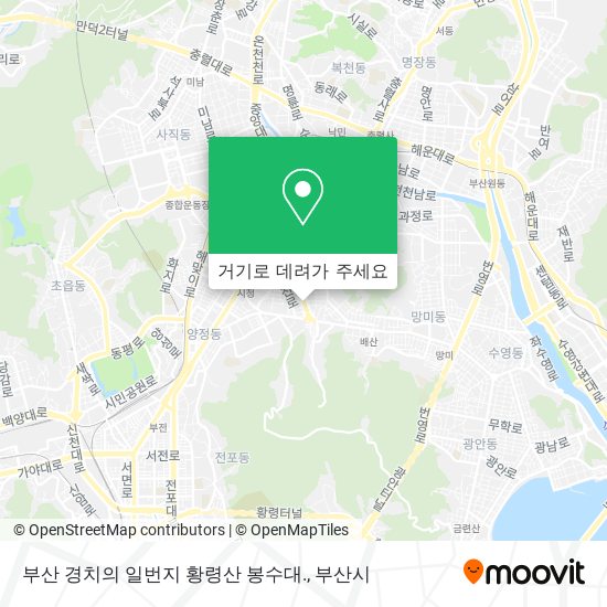 부산 경치의 일번지 황령산 봉수대. 지도