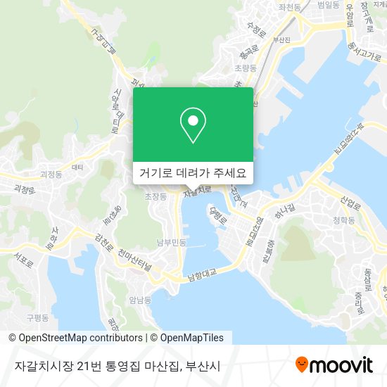 자갈치시장 21번 통영집 마산집 지도