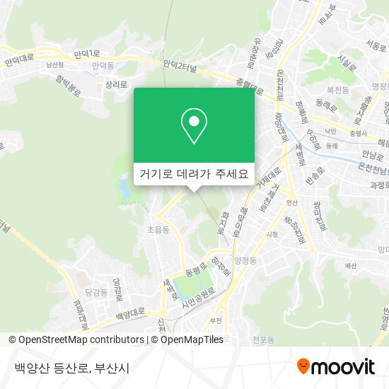 백양산 등산로 지도