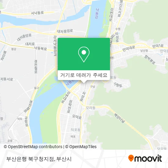 부산은행 북구청지점 지도