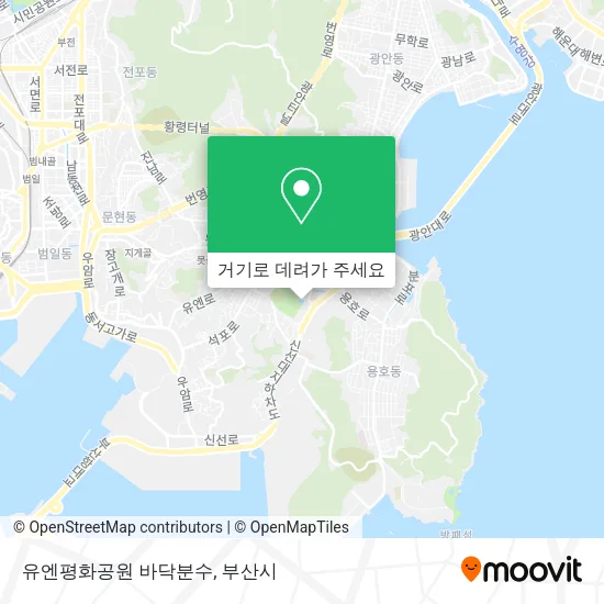 유엔평화공원 바닥분수 지도