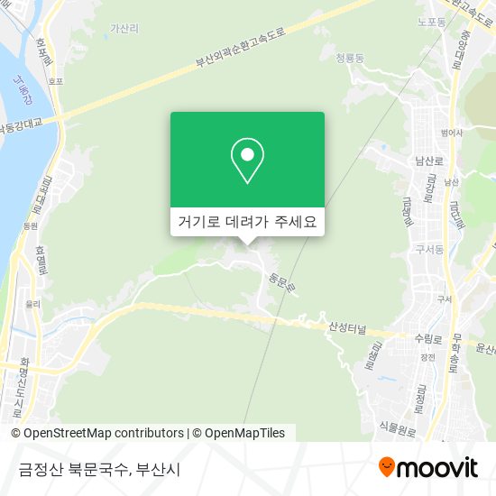 금정산 북문국수 지도
