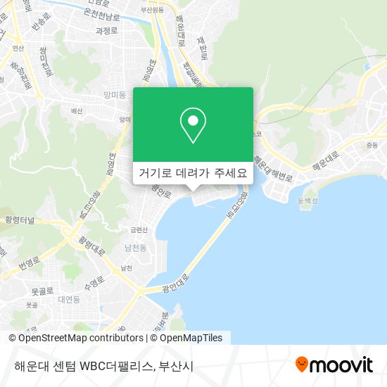 해운대 센텀 WBC더팰리스 지도