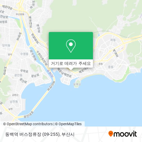 동백역 버스정류장 (09-255) 지도
