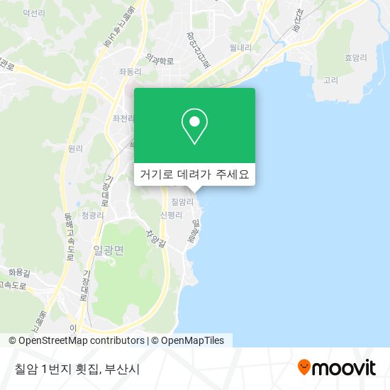 칠암 1번지 횟집 지도