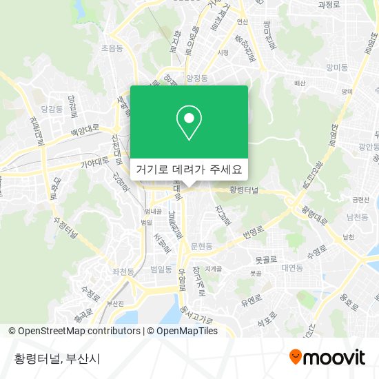 황령터널 지도