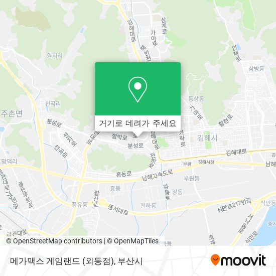 메가맥스 게임랜드 (외동점) 지도