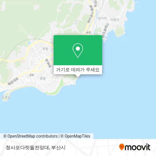 청사포다릿돌전망대 지도