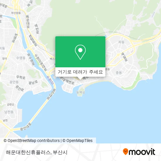 해운대한신휴플러스 지도