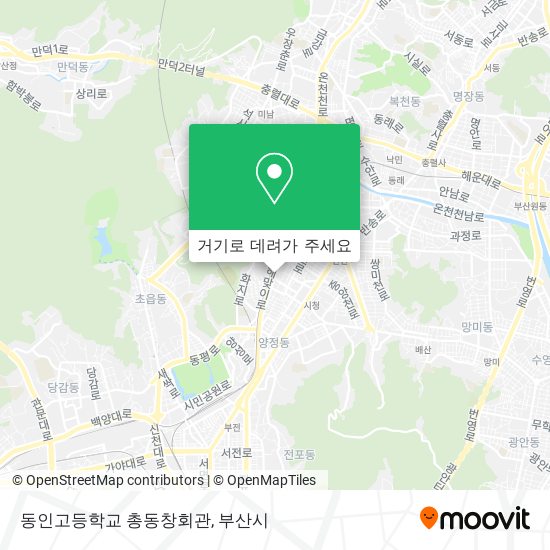 동인고등학교 총동창회관 지도