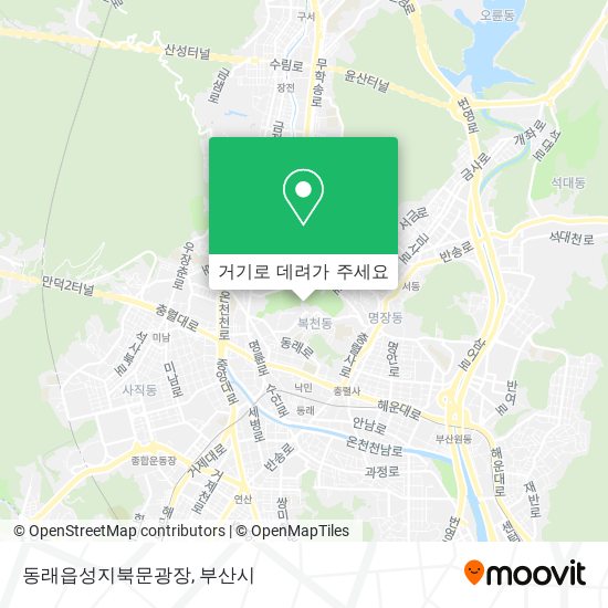 동래읍성지북문광장 지도