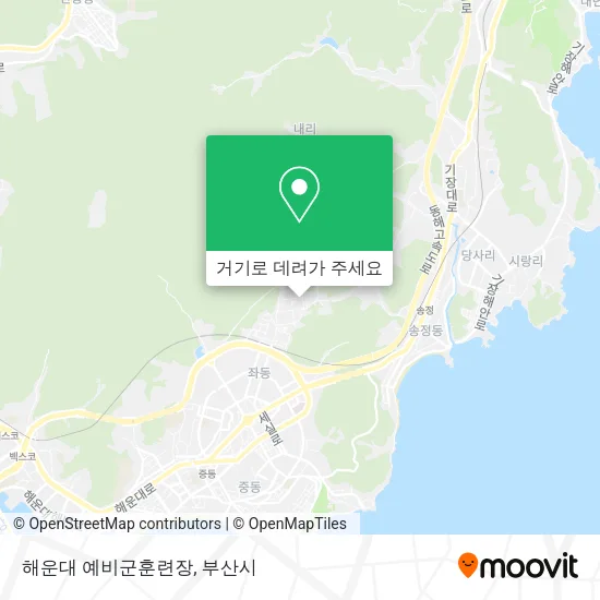 해운대 예비군훈련장 지도