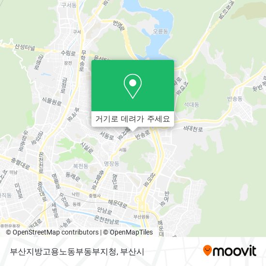 부산지방고용노동부동부지청 지도