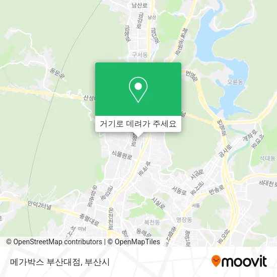 메가박스 부산대점 지도