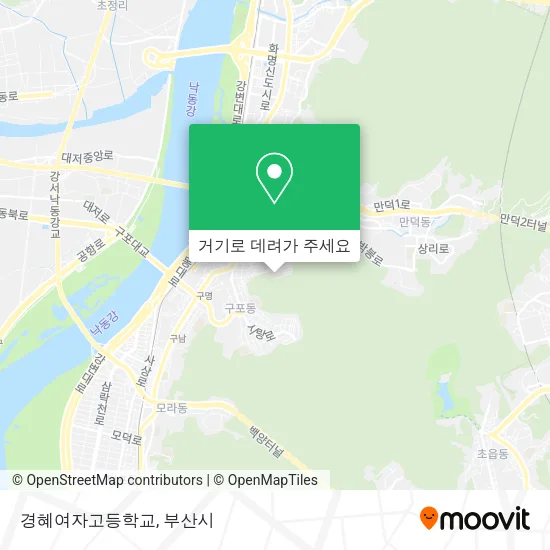 경혜여자고등학교 지도