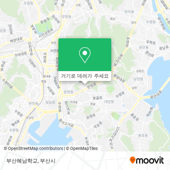 부산혜남학교 지도