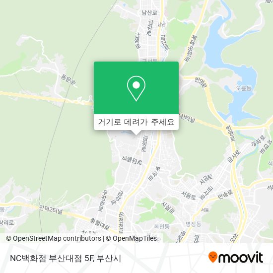 NC백화점 부산대점 5F 지도