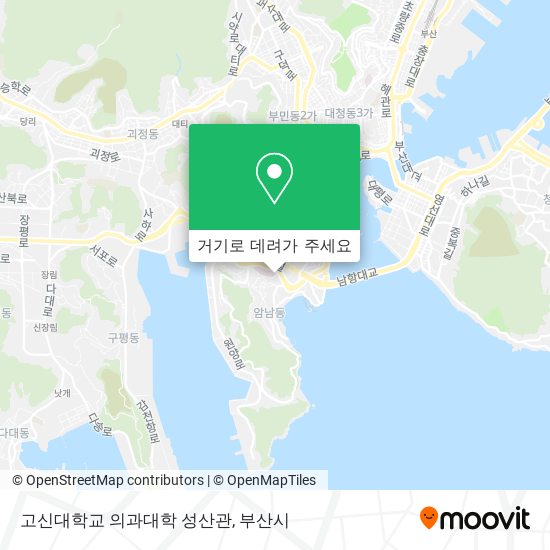 고신대학교 의과대학 성산관 지도