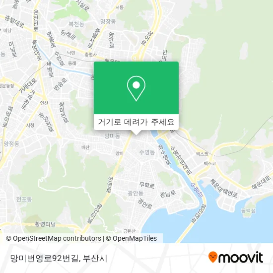 망미번영로92번길 지도