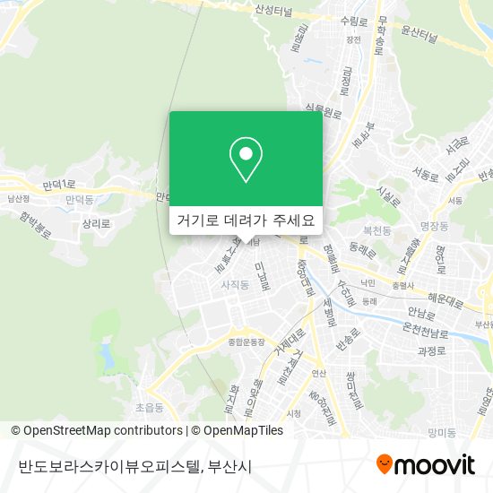 반도보라스카이뷰오피스텔 지도