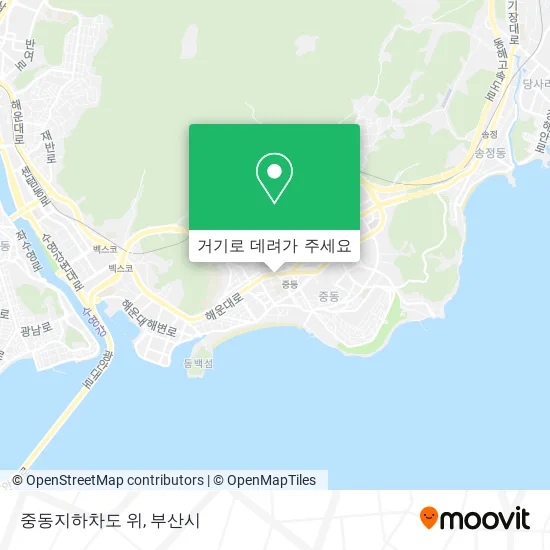 중동지하차도 위 지도