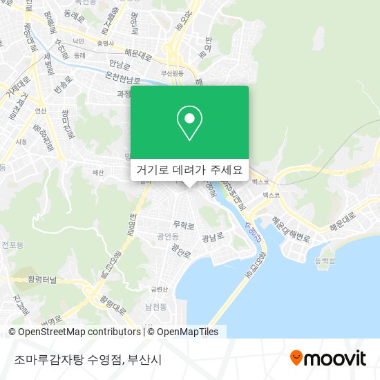 조마루감자탕 수영점 지도