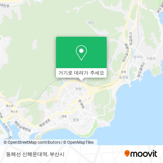 동해선 신해운대역 지도