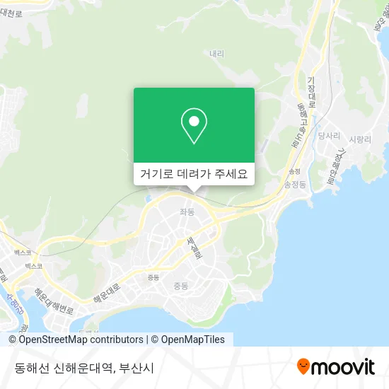 동해선 신해운대역 지도