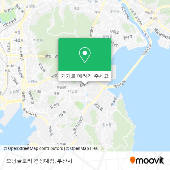 모닝글로리 경성대점 지도