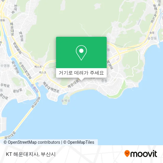 KT 해운대지사 지도