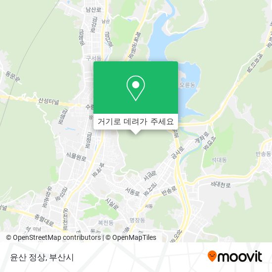 윤산 정상 지도