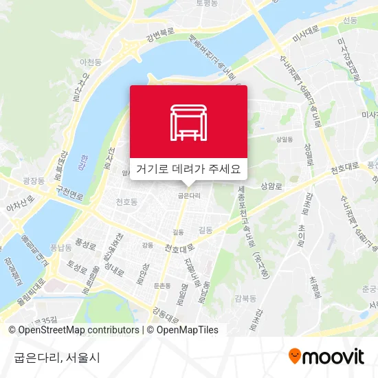 굽은다리 지도